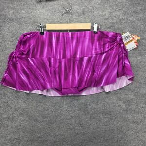 Becca ETC Swim Skirt Womens 3X 22 24 Purple Full Coverage Swimwear Bottom NWT
